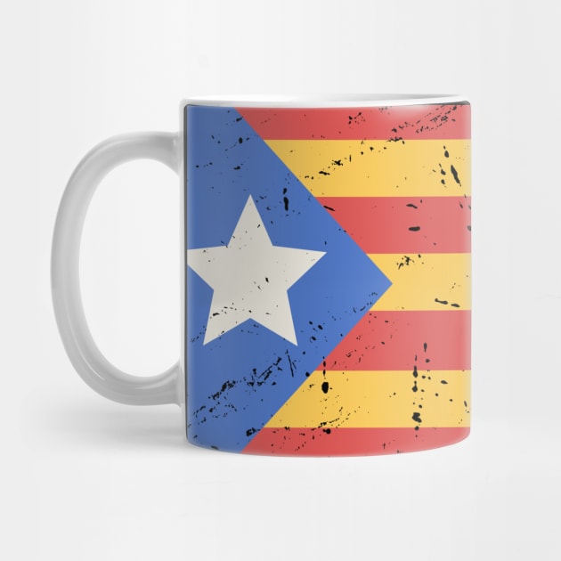 Distressed Catalonia Catalunya Flag by Wizardmode